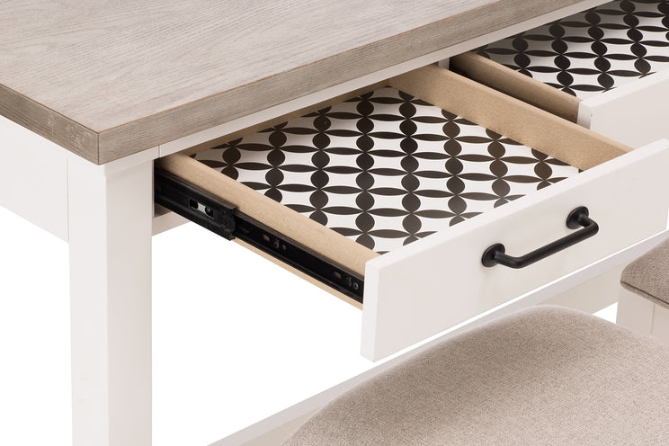 Cora Sofa Table and 3 Stools